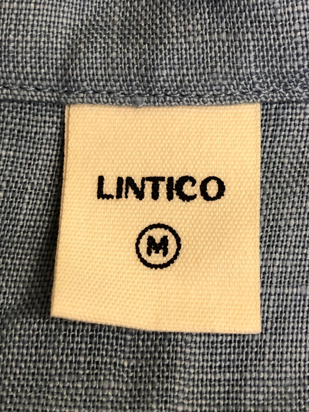 Lintico 100% linen Amelia tailored jacket top Mandarin collar shacket minimalist - Picture 4 of 10